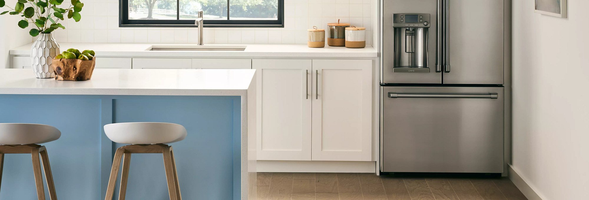 Kitchen with hardwood flooring from Capitol Carpet in Dalton, GA