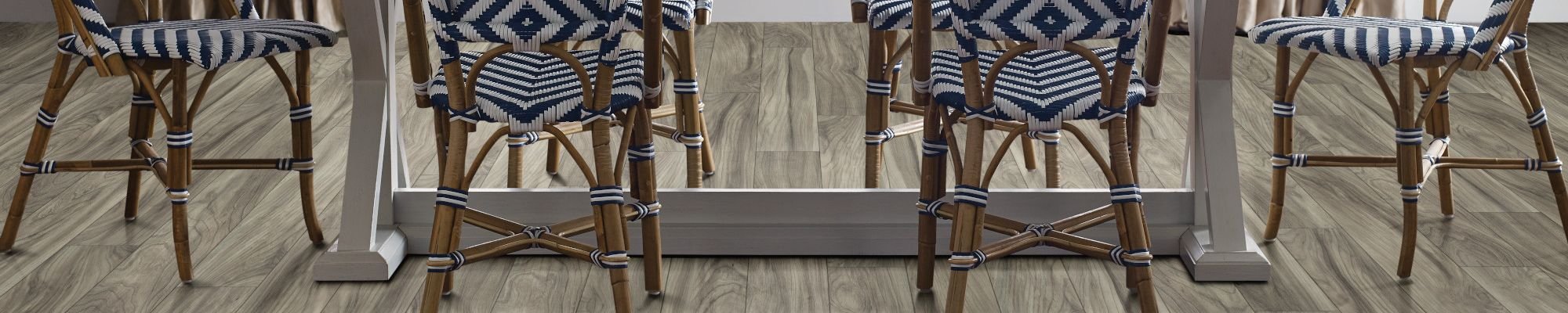 Dining room with Repel Laminate flooring - Wood-look laminate flooring from Capitol Carpet in Dalton, GA